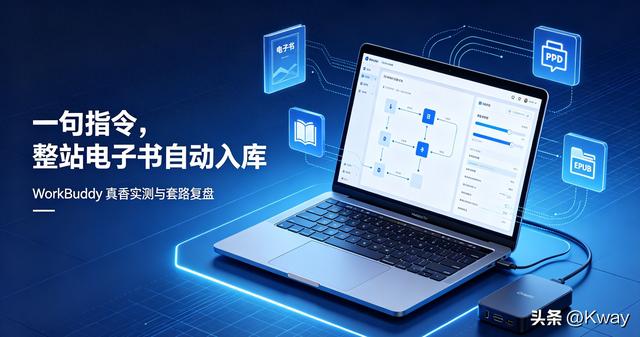 WorkBuddy:一句指令,整站电子书自动入库